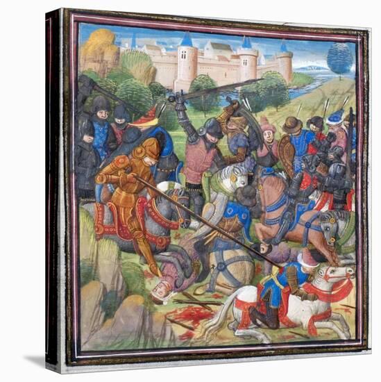 Battle Between Crusaders under Baldwin II of Jerusalem and the Saracens-null-Stretched Canvas
