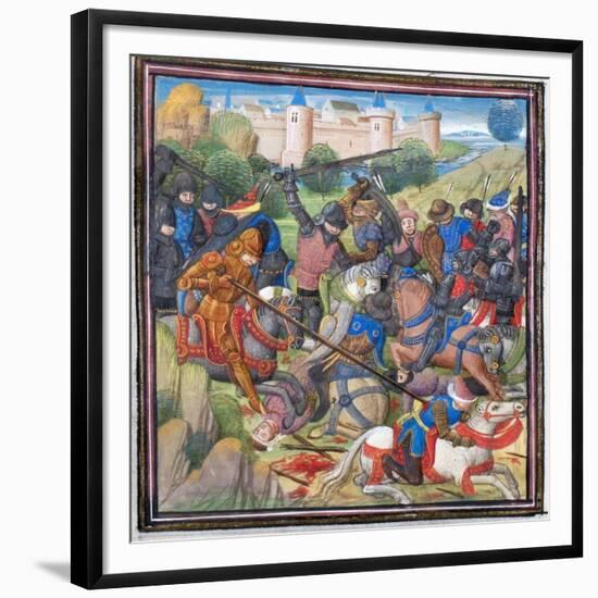 Battle Between Crusaders under Baldwin II of Jerusalem and the Saracens-null-Framed Giclee Print