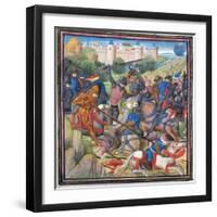 Battle Between Crusaders under Baldwin II of Jerusalem and the Saracens-null-Framed Giclee Print