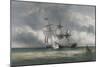 Battle Between French Pirate Ship L'Unite' and English Cutter Swan-null-Mounted Giclee Print