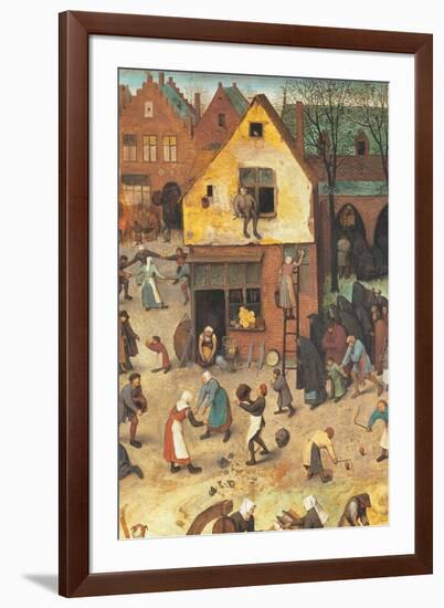 Battle between Lent and Carnival-Pieter Bruegel the Elder-Framed Art Print