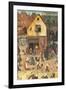 Battle between Lent and Carnival-Pieter Bruegel the Elder-Framed Art Print