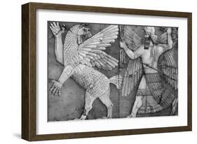 Battle Between Marduk and Zu-Science Source-Framed Giclee Print