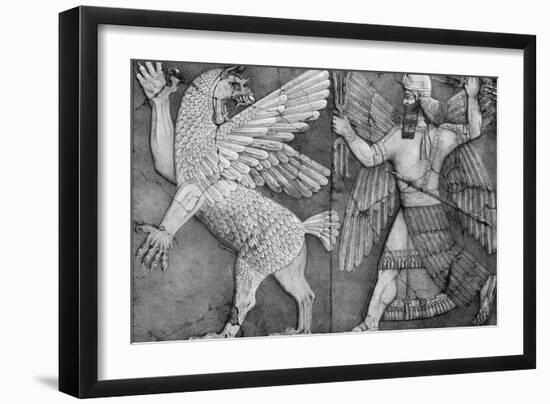 Battle Between Marduk and Zu-Science Source-Framed Giclee Print