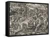 Battle Between Margageaz and Tabajares Tribes, Engraving from Universal Cosmology-Andre Thevet-Framed Stretched Canvas
