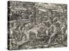 Battle Between Margageaz and Tabajares Tribes, Engraving from Universal Cosmology-Andre Thevet-Stretched Canvas