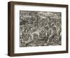 Battle Between Margageaz and Tabajares Tribes, Engraving from Universal Cosmology-Andre Thevet-Framed Giclee Print