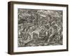 Battle Between Margageaz and Tabajares Tribes, Engraving from Universal Cosmology-Andre Thevet-Framed Giclee Print