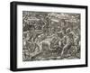 Battle Between Margageaz and Tabajares Tribes, Engraving from Universal Cosmology-Andre Thevet-Framed Giclee Print