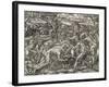 Battle Between Margageaz and Tabajares Tribes, Engraving from Universal Cosmology-Andre Thevet-Framed Giclee Print