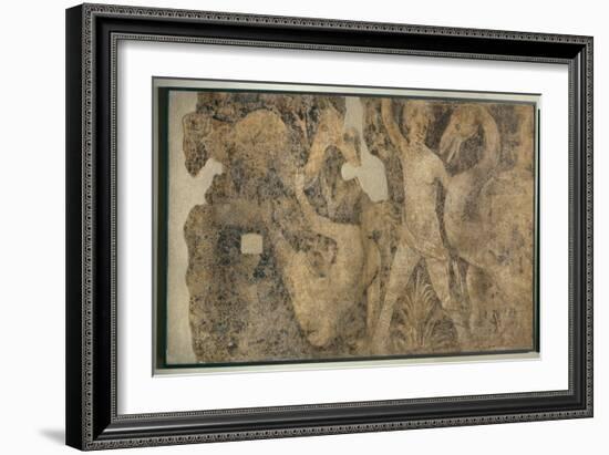 Battle Between Men and Monsters-Titian (Tiziano Vecelli)-Framed Giclee Print