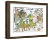 Battle Between Nuno De Guzman and Inhabitants of Michuacan, Mexico, 16th Century-Lienzo de Tlazcala-Framed Premium Giclee Print