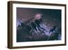 Battle between Spaceships and Insect Creature,Sci-Fi Concept Illustration Painting-Tithi Luadthong-Framed Art Print