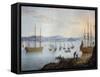 Battle Between the Anglo-Bourbon Ships and the Republican Ships in the Channel of Procida-null-Framed Stretched Canvas