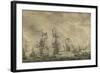 Battle Between the Dutch and Swedish Fleets, in the Sound-Willem van de Velde-Framed Art Print
