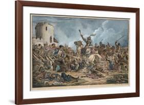 Battle Between the Georgians and Mountain Tribes-Alexander Osipovich Orlowski-Framed Giclee Print