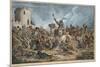 Battle Between the Georgians and Mountain Tribes-Alexander Osipovich Orlowski-Mounted Giclee Print