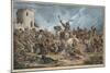 Battle Between the Georgians and Mountain Tribes-Alexander Osipovich Orlowski-Mounted Giclee Print