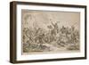 Battle Between the Georgians and the Mountain Tribes, 1826-Alexander Orlowski-Framed Giclee Print