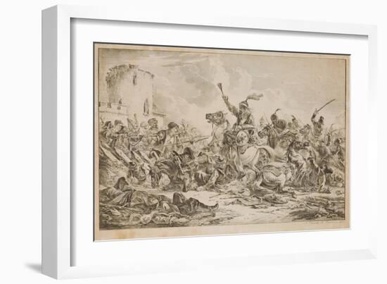 Battle Between the Georgians and the Mountain Tribes, 1826-Alexander Orlowski-Framed Giclee Print