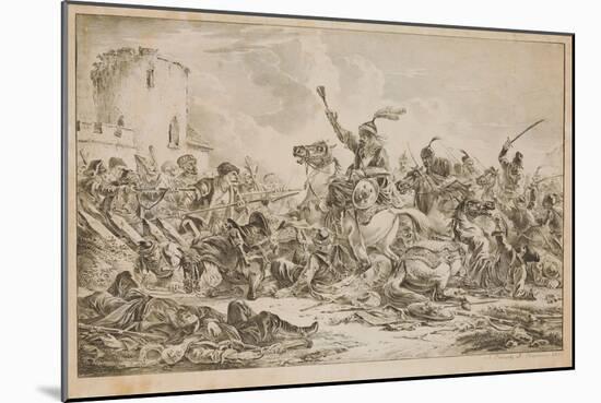 Battle Between the Georgians and the Mountain Tribes, 1826-Alexander Orlowski-Mounted Giclee Print