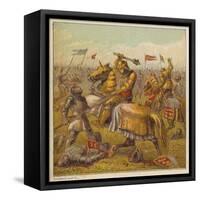 Battle Between the Houses of York and Lancaster During the War of the Roses-Joseph Kronheim-Framed Stretched Canvas