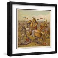 Battle Between the Houses of York and Lancaster During the War of the Roses-Joseph Kronheim-Framed Art Print