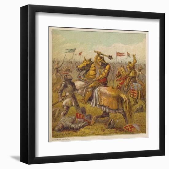 Battle Between the Houses of York and Lancaster During the War of the Roses-Joseph Kronheim-Framed Art Print