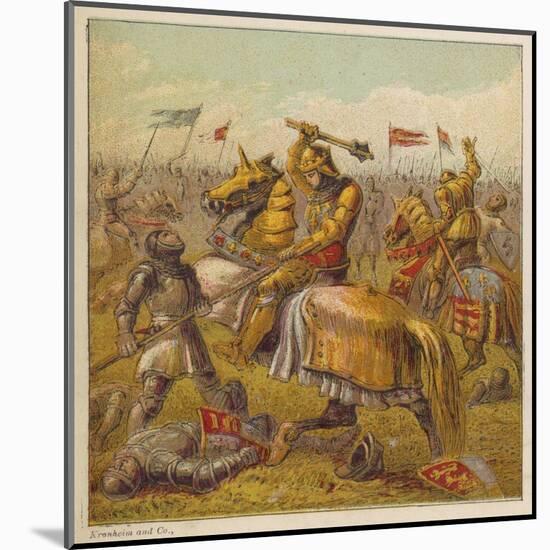 Battle Between the Houses of York and Lancaster During the War of the Roses-Joseph Kronheim-Mounted Art Print