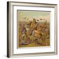 Battle Between the Houses of York and Lancaster During the War of the Roses-Joseph Kronheim-Framed Art Print