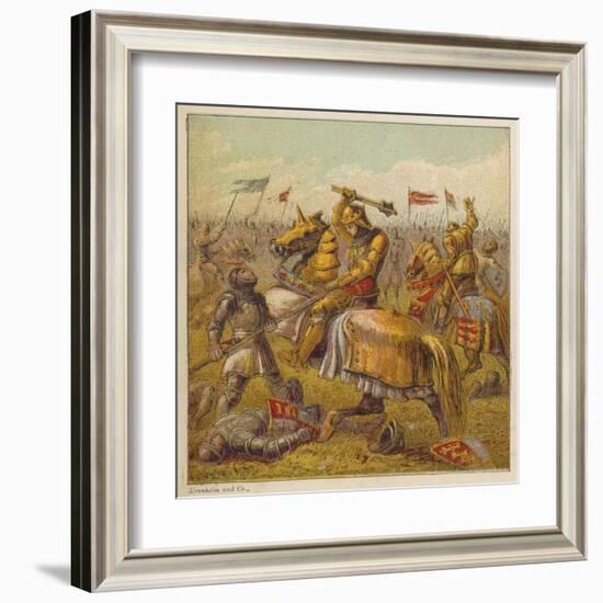 Battle Between the Houses of York and Lancaster During the War of the Roses-Joseph Kronheim-Framed Art Print