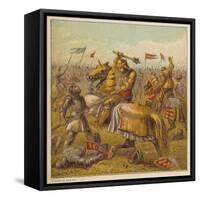 Battle Between the Houses of York and Lancaster During the War of the Roses-Joseph Kronheim-Framed Stretched Canvas