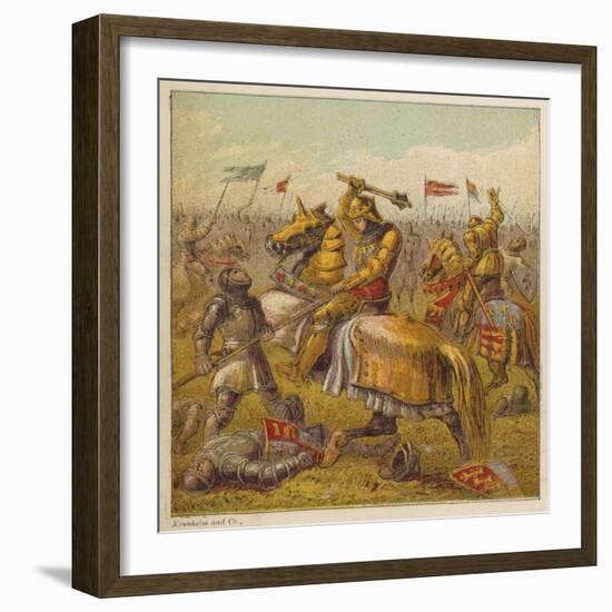 Battle Between the Houses of York and Lancaster During the War of the Roses-Joseph Kronheim-Framed Art Print