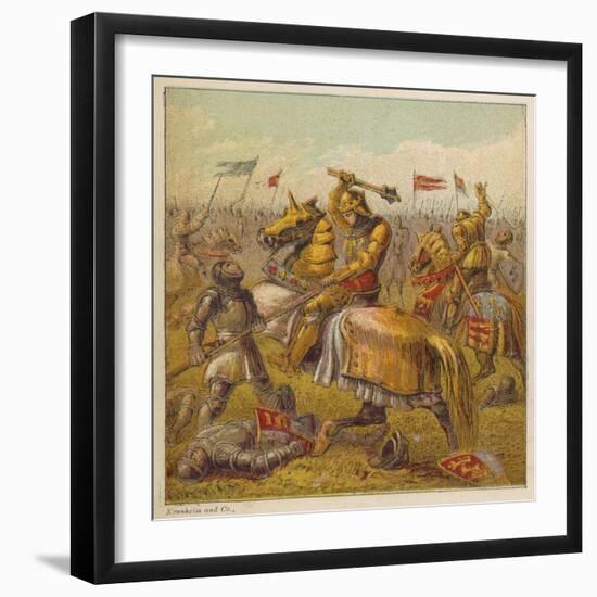 Battle Between the Houses of York and Lancaster During the War of the Roses-Joseph Kronheim-Framed Art Print