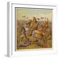 Battle Between the Houses of York and Lancaster During the War of the Roses-Joseph Kronheim-Framed Art Print