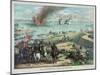 Battle Between the Monitor and Merrimac-null-Mounted Giclee Print