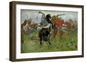 Battle Between the Scythians and the Slavonians, 1879-Victor Mikhailovich Vasnetsov-Framed Giclee Print