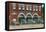 Battle Creek, Michigan - Fire Station No 1 with Firetrucks and Firefighters-Lantern Press-Framed Stretched Canvas