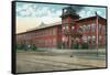 Battle Creek, Michigan - Nichols and Shepard Plant Exterior-Lantern Press-Framed Stretched Canvas