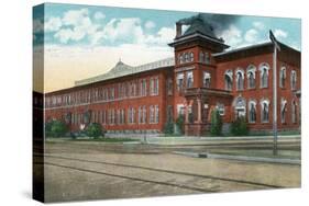 Battle Creek, Michigan - Nichols and Shepard Plant Exterior-Lantern Press-Stretched Canvas