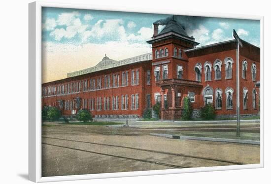 Battle Creek, Michigan - Nichols and Shepard Plant Exterior-Lantern Press-Framed Art Print