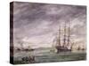 Battle for Ownership of Malvinas with Frigate Heroina, November 6, 1820-null-Stretched Canvas