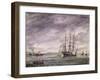 Battle for Ownership of Malvinas with Frigate Heroina, November 6, 1820-null-Framed Giclee Print