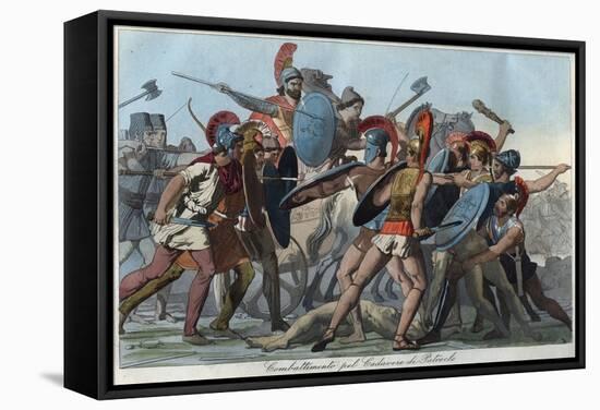 Battle for the Body of Patroclus-Stefano Bianchetti-Framed Stretched Canvas