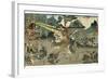 Battle, from the Series '47 Faithful Samurai, 1850-1880-Utagawa Yoshitora-Framed Giclee Print