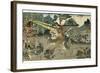 Battle, from the Series '47 Faithful Samurai, 1850-1880-Utagawa Yoshitora-Framed Giclee Print