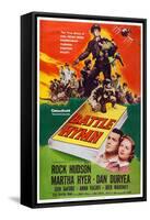 Battle Hymn, Bottom from Left: Rock Hudson, Martha Hyer, 1957-null-Framed Stretched Canvas