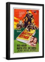 Battle Hymn, Bottom from Left: Rock Hudson, Martha Hyer, 1957-null-Framed Art Print