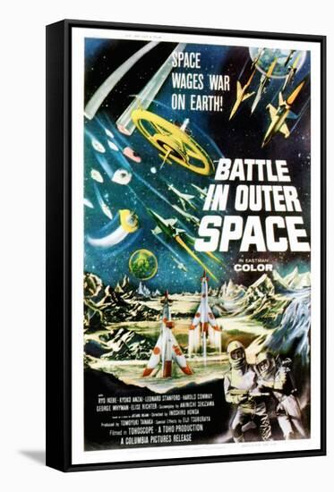 Battle In Outer Space, (AKA Uchu Daisenso), 1959-null-Framed Stretched Canvas