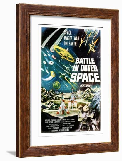 Battle In Outer Space, (AKA Uchu Daisenso), 1959-null-Framed Art Print